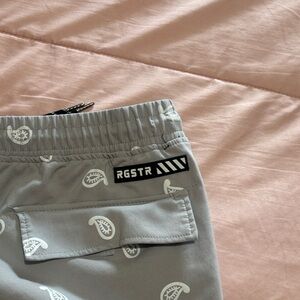 Kids Gray Paisley Shorts